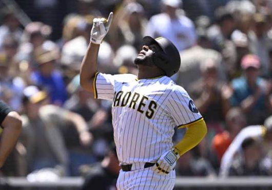 샌디에이고의 디아즈는 솔로 홈런을 기록했다. 사진= Denis Poroy-Imagn Images= 연합뉴스 제공