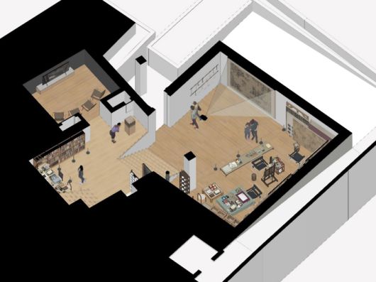 ‘김창열 화가의 집’의 하이라이트 공간인 지하 2층 김창열 화백의 작업실 조감도. 플랫폼아키텍처