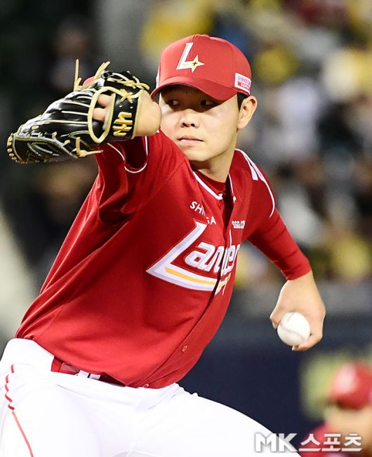 2일 잠실 LG전에서 쾌투한 박시후. 사진(잠실 서울)=김영구 기자