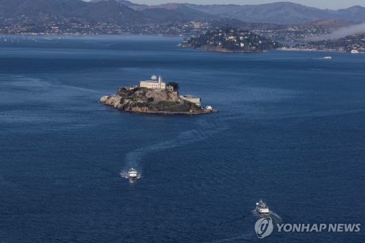 앨커트래즈 교도소 항공사진. [로이터 연합뉴스]