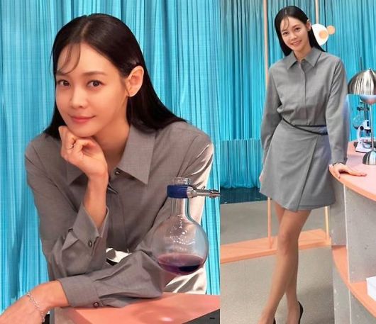 안현모가 클래식한 슈트 스타일링으로 ‘지적인 아름다움’의 정석을 보여줬다.사진=안현모 SNS