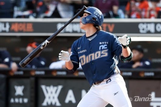 NC 천재환은 7일 수원 KT전에서 무려 5타점을 쓸어담았다. 사진=NC 제공