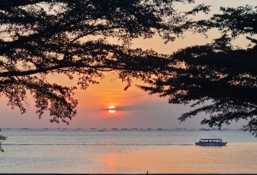 마닐라 베이워크 일몰.