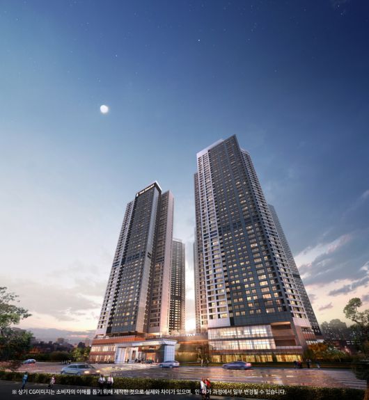 작년 말 분양 뒤 미분양이 발생했지만 최근 완판에 성공한 중랑 ‘더샵 퍼스트월드’ 투시도. [포스코이앤씨]