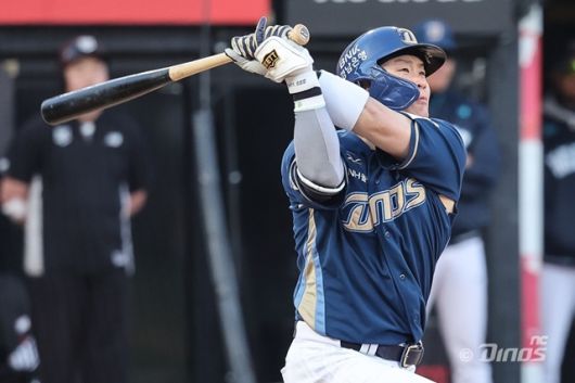 박세혁은 14일 인천 SSG전에서 희생플라이로 결승타를 기록했다. 사진=NC 제공