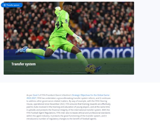 FIFA는 2022년 11월부터 ‘클리어링 하우스’를 운영하고 있다. ‘클리어링 하우스’는 선수가 성장하는 데 있어서 도움을 준 모든 구단에 연대기여금이 효과적으로 지급되도록 보장하는 시스템이다. 2022년 11월 이전까진 구단이 상대 구단에 연대기여금을 지급했다. 여기서 여러 문제가 발생했다. FIFA 규정상 명시된 ‘연대기여금’을 무시하고 지급하지 않는 미지급 분쟁이 잦았다. FIFA가 선수를 영입한 구단으로부터 연대기여금을 받아 배분하는 방식으로 바꾼 건 이 때문이다. 사진=FIFA 홈페이지 캡처