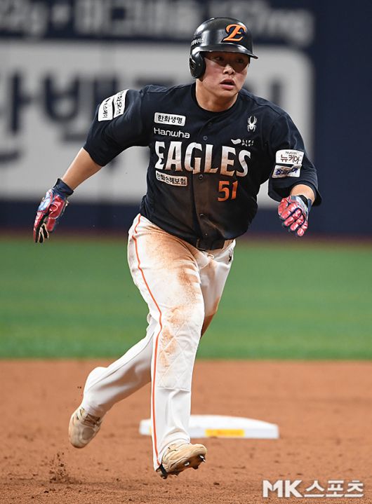 문현빈은 지난 19일 대전 SSG전에서 홈 스틸을 하다 아웃됐다. 사진=천정환 기자