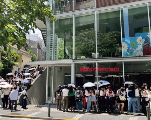 작년 6월 일본 도쿄 시부야 다이칸야마에 문을 연 마르디 메크르디 매장. 당시 어마어마한 오픈런으로 화제를 모았다. [마르디 메크르디]
