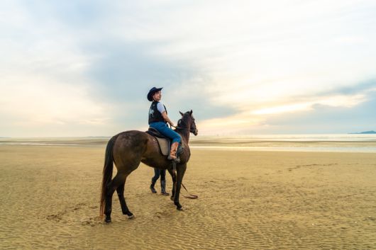 휘게팜 고창해변승마클럽에서 운영 중인 명사십리 해변 승마 체험 / 사진=한국관광공사