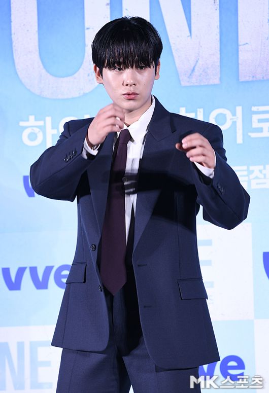 28일 웨이브 오리지널 드라마 ‘ONE : 하이스쿨 히어로즈’의 제작발표회가 열렸다.  사진=천정환 기자