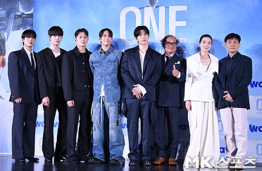 28일 웨이브 오리지널 드라마 ‘ONE : 하이스쿨 히어로즈’의 제작발표회가 열렸다. 사진=천정환 기자