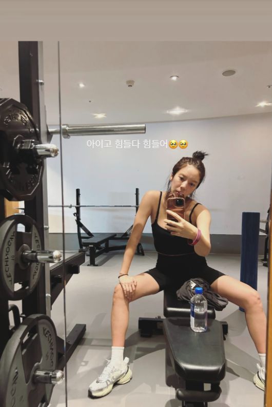 손담비가  바디 회복+자기 관리 루틴을 본격 재개한 모습을 보여줬다.사진=손담비 sns