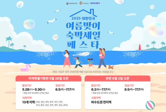 하나투어, ‘2025 대한민국 여름맞이 숙박세일페스타’ 참여 이미지 / 사진=하나투어