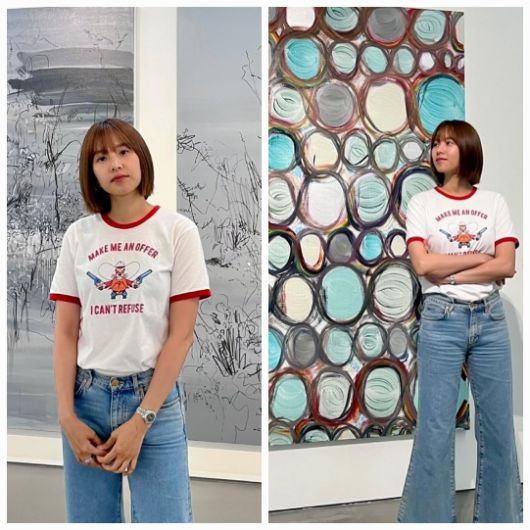 전 남편의 열애설이 보도된 다음 날, 조윤희는 조용히 미술관을 찾았다. 사진=조윤희 SNS