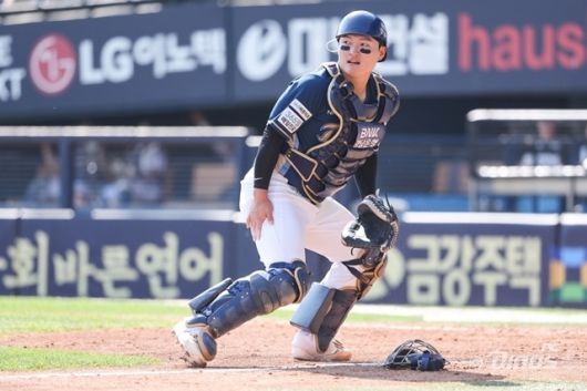 안중열은 5월 31일 한화전서 사구를 맞았다. 사진=NC 제공