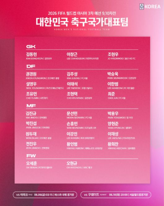 사진=대한축구협회 SNS