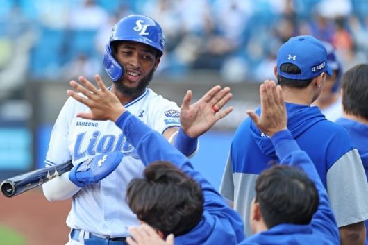 7일 대구 NC전에서 홈런포를 가동한 삼성 디아즈. 사진=삼성 제공