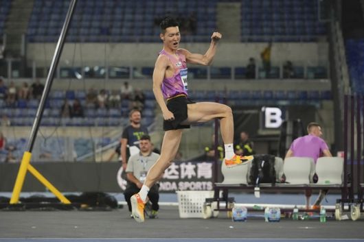 최근 쾌조의 경기력을 과시 중인 우상혁. 사진(AP)=연합뉴스