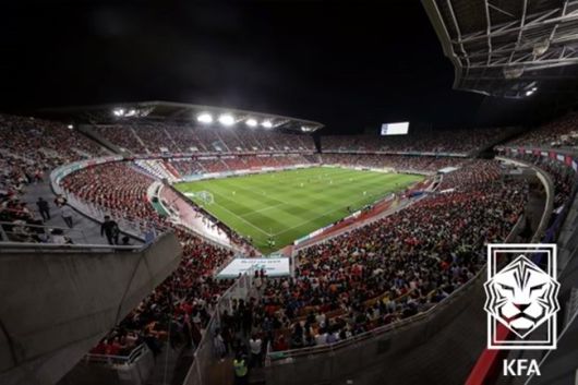 홍명보호의 첫 홈경기 매진은 3월 25일 열린 요르단전이다. 사진=대한축구협회