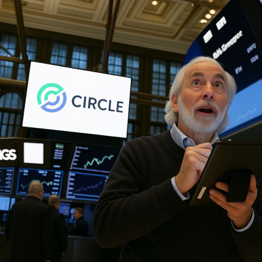 서클의 나스닥 상장을 상상하며 제작한 이미지