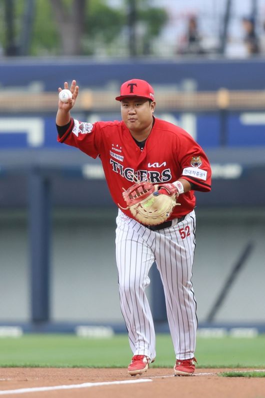 황대인은 10일 광주 삼성전에서 웃지 못했다. 사진=KIA 제공