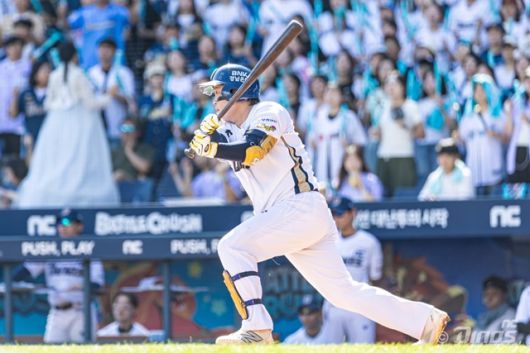 13일 창원 KIA전에서 결승타를 친 권희동. 사진=NC 제공