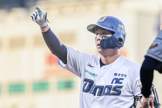 박건우는 13일 창원 KIA전에서 존재감을 뽐냈다. 사진=NC 제공