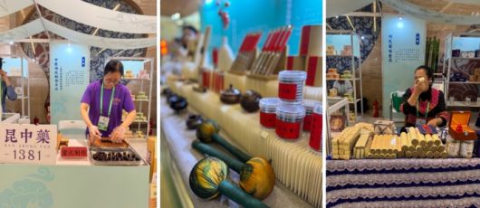 2025 청두 국제 무형문화유산 축제장에 마련된 중국 의학 체험존 / 사진=홍지연 여행+ 기자