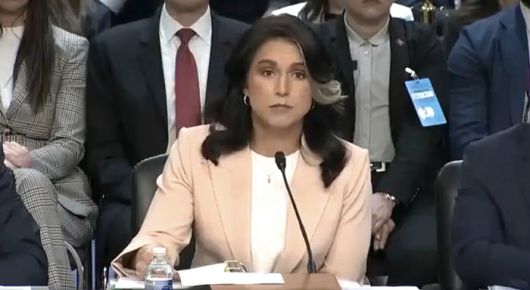 지난 3월 미 상원에서 이란의 핵 개발 관련 질의에 답변하고 있는 털시 개버드 미 국가정보국(DNI) 국장 <이미지=털시 개버드 X 계정>