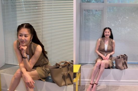 광고 촬영 중인 고현정. 고현정 인스타그램