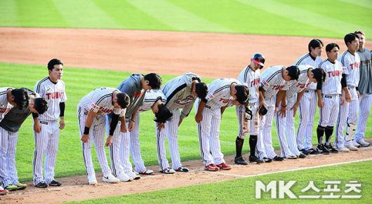 최근 부진에 빠진 LG 선수단. 사진=김영구 기자