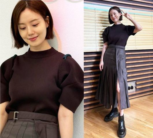 문채원이 다시 한번 클래식과 세련미를 오가는 ‘문채원 표 미니멀룩’으로 감탄을 자아냈다.사진=문채원 SNS