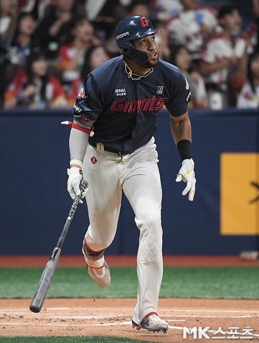 26일 창원 NC전에서 좋은 타격감을 뽐낸 레이예스. 사진=천정환 기자