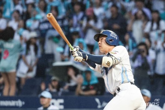 김휘집은 26일 창원 롯데전에서 좋은 타격감을 뽐냈다. 사진=NC 제공