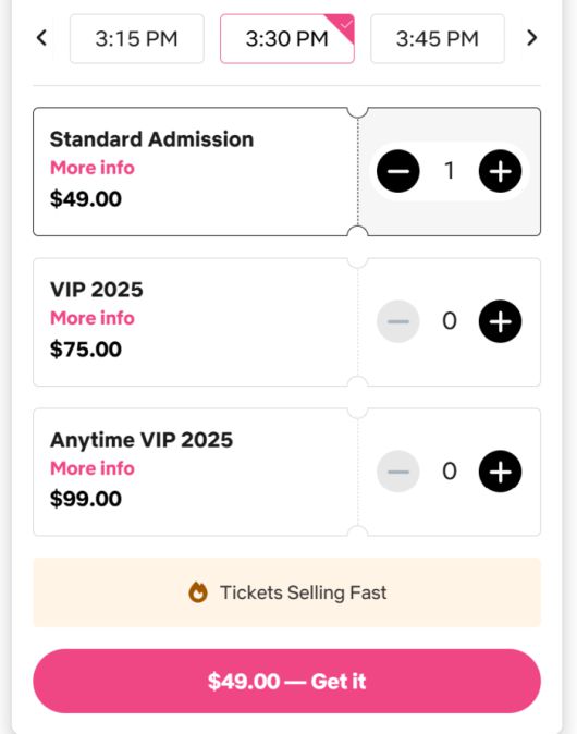 오징어게임 체험존 예약 화면. 사진출처=넷플릭스