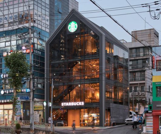 건축물 저작권을 두고 법적 분쟁이 발생할 뻔했던 스타벅스 상도역점 전경. Hsplan건축사사무소