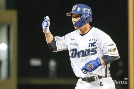 서호철은 8일 창원 삼성전에서 결승타를 쳤다. 사진=NC 제공
