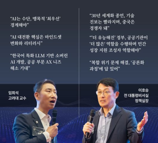 임희석 고려대 교수와 이호승 전 대통령비서실 정책실장