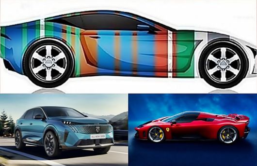 나라마다 민족마다 대표 색상은 다르지만 파란색은 일반적으로 사랑받는 색상이다.  [사진출처=엑솔타,, 페라리, 푸조/ 편집=최기성 매경 디지털뉴스룸 기자]