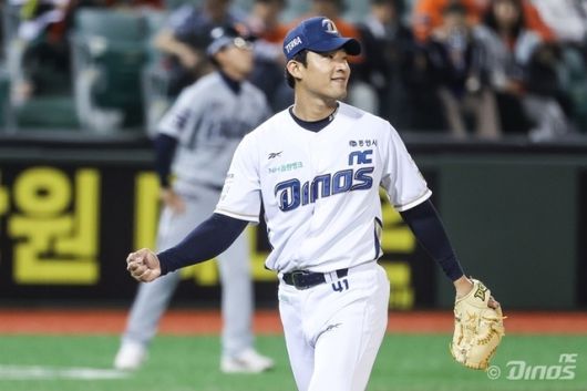 류진욱은 10일 창원 삼성전에서 승리를 챙겼다. 사진=NC 제공