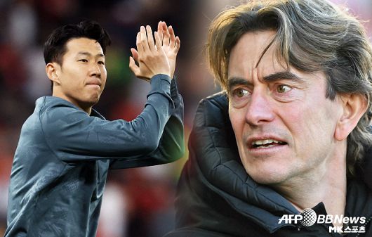 손흥민과 토트넘 홋스퍼 토마스 프랭크 신임 감독. 사진=AFPBBNews=Neww1. 사진 편집=이근승 기자