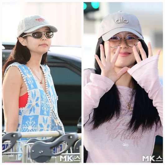 제니와 지수는 인천국제공항을 통해 미국 LA로 출국했다. 사진=김영구 기자