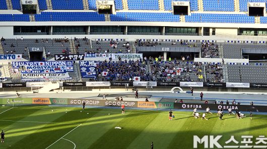 일본과 중국의 경기가 펼쳐질 용인 미르스타디움. 사진=이근승 기자