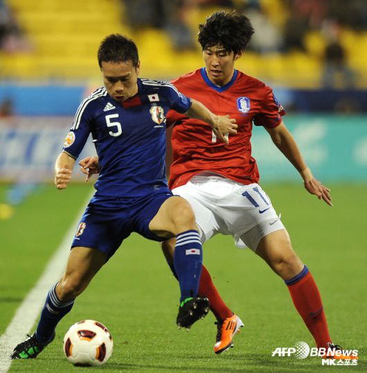 나가토모(사진 왼쪽), 손흥민. 사진=APFBBNews=News1