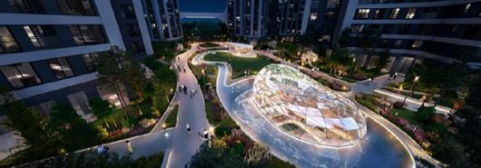 삼성물산이 개포우성7차에 제안한 ‘래미안 루미원’의 아트리움 커뮤니티 조감도. [사진 출처 =삼성물산]