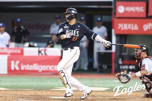 한화 채은성은 19일 수원 KT전에서 매서운 타격감을 뽐냈다. 사진=한화 제공