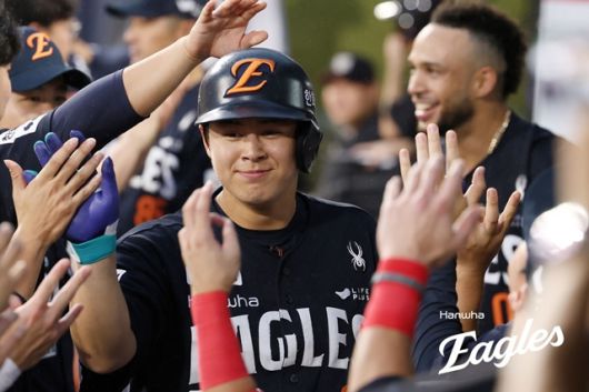 19일 수원 KT전에서 결승포를 친 한화 노시환. 사진=한화 제공