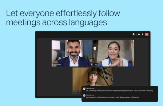 줌에 탑재된 딥엘 보이스 번역 기능 관련 이미지 [출처 = 줌]