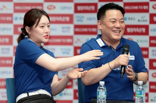 NH농협카드 조재호 김보미 선수. (사진=PBA)