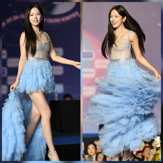 아이브 안유진이 등장하자 순간 무대가 동화처럼 변했다. 사진=천정환 기자